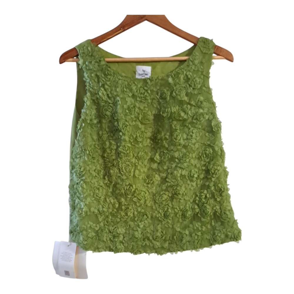 Lanting Bride Floral Textured Sleeveless Top NWT